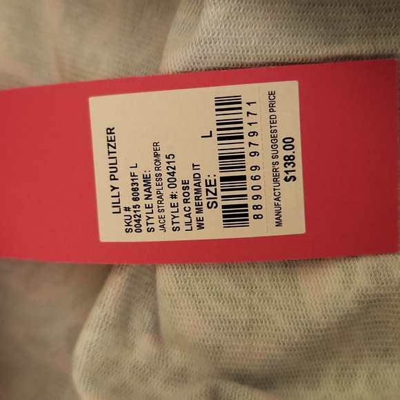 NWT Lilly Pulitzer Jace Strapless Romper. Size L - Picture 11 of 11
